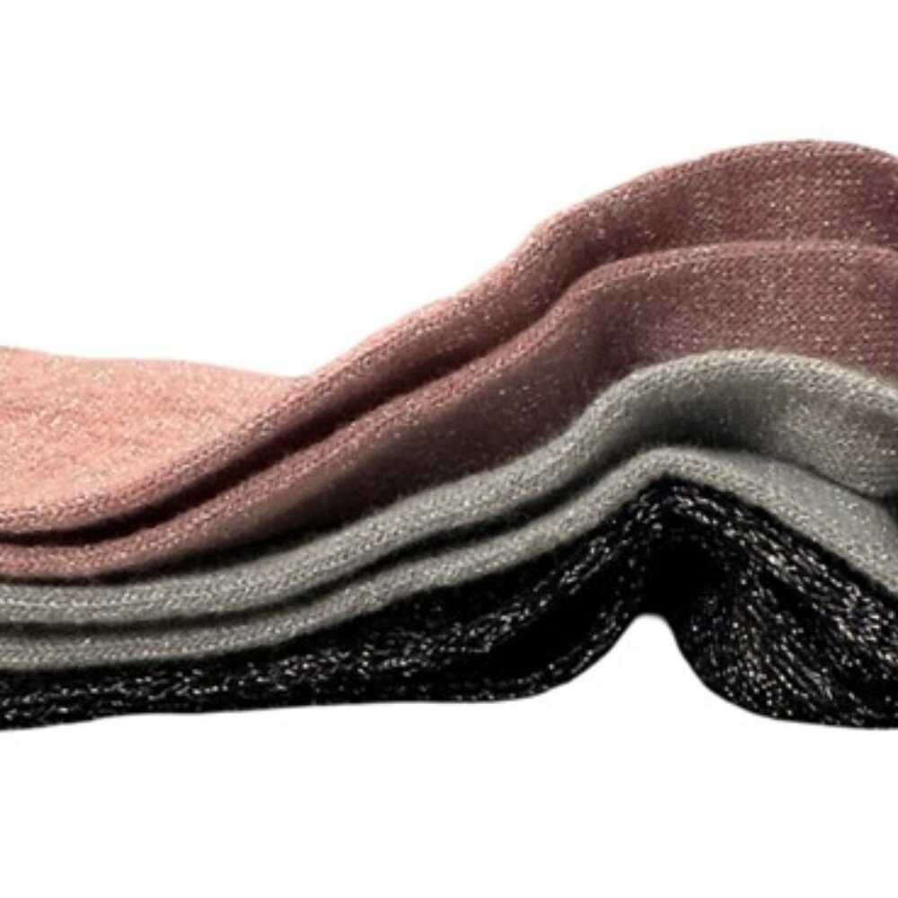 NWT Free People Lurex Sock Bundle (Black, Silver, Pink) - Size All - Picture 5 of 7